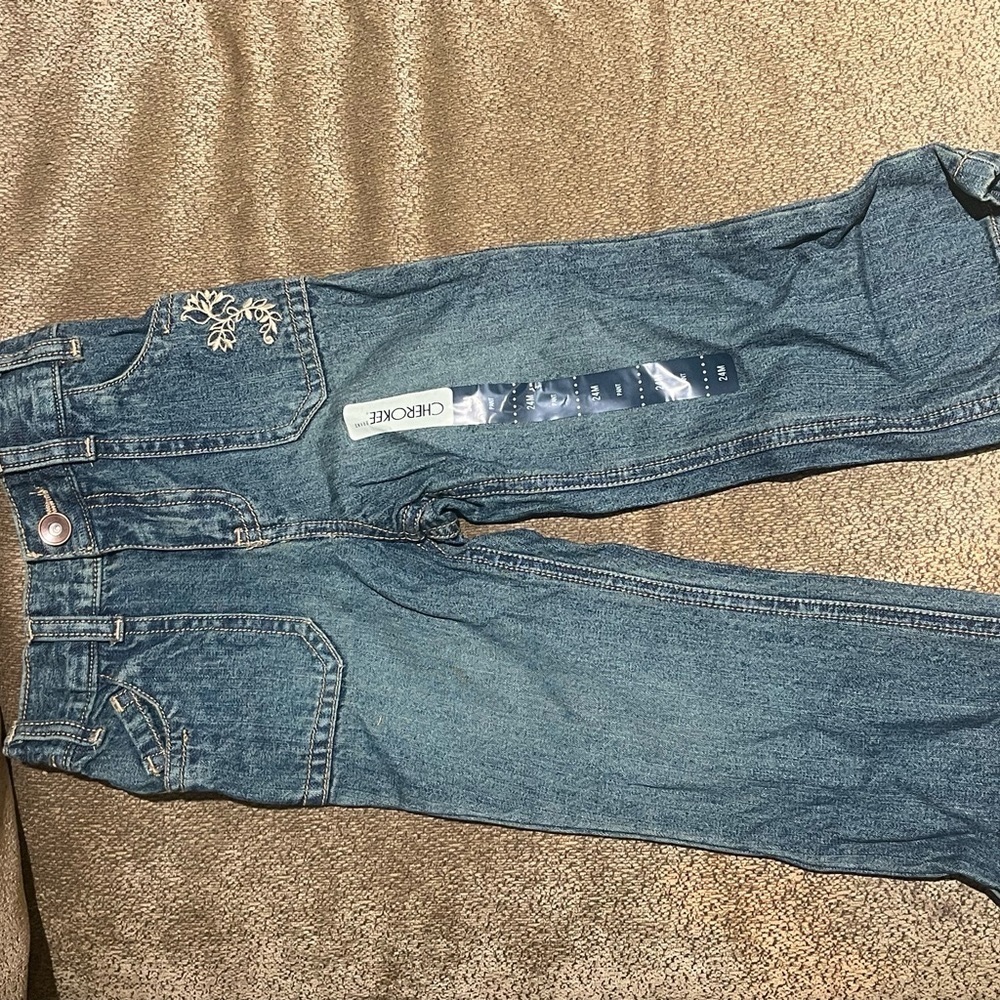 Cherokee Blue Denim Pants with Embroidery
